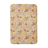 Elegant Bloempatroon met Rode en Blauwe Bladeren Badmat (Voorkant Verticaal)