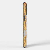 Elegant bloempatroon met rode en blauwe bladeren Case-Mate iPhone case (Achterkant / Rechts)