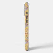 Elegant bloempatroon met rode en blauwe bladeren Case-Mate iPhone case (Achterkant / Links)