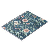 Elegant Bloempatroon met Roze & Crème Bloesems Notitieboek (Linkerzijde)