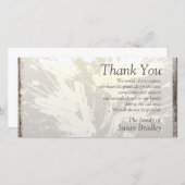 Elegant bloempatroon rouwkaart bedankkaart P kaart (Voorkant / Achterkant)