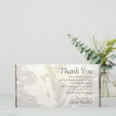 Elegant bloempatroon rouwkaart bedankkaart P kaart (Staand voorkant)