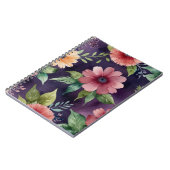 Elegant Bloempatroon Spiraal Foto Notitieboek (Linkerzijde)