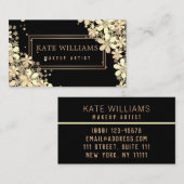 Elegant bloempatroon visitekaartje (Voorkant / Achterkant)