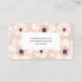 Elegant bloemperzikpatroon visitekaartje (Achterkant)