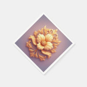 Elegant bloemreliëfontwerp met details servet (Hoek)