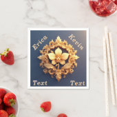 Elegant bloemreliëfontwerp met  details servet (Insitu)