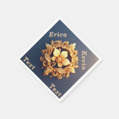 Elegant bloemreliëfontwerp met  details servet (Hoek)