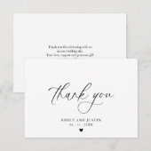 Elegant Bloemrijke Calligrafie Script Bedankt (Voorkant / Achterkant)
