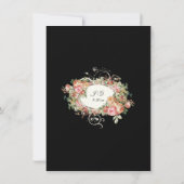 Elegant bloemruiker met rozen Gouden trouwdetails Kaart (Achterkant)