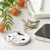 Elegant bloemsieraccessoire | minimalistische Dais Sleutelhanger (Zijkant)