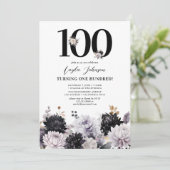 Elegant Bloemstuk 100e Verjaardagsfeestje Kaart (Staand voorkant)