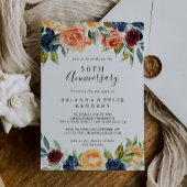 Elegant Bloemstuk 50ste Huwelijksverjaardag  Kaart