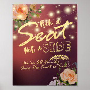 Elegant Bloemstuk Kies Een Stoel Niet Een Kant Tro Poster