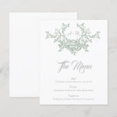 Elegant Bloemstuk met Initiaal Menu (Voorkant / Achterkant)