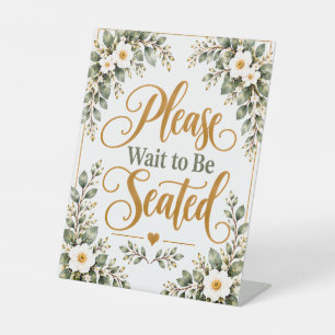 Elegant Bloemstuk Wacht Usted om Geplaatst te Word Reclamebord Met Voetstuk