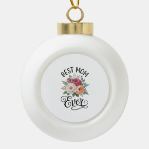 Elegant Bloemstuk Waterverf Moeder Aller Moeders D Keramische Bal Ornament