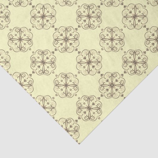 Elegant Bloemweefsel Papier Amber klein (Detail)