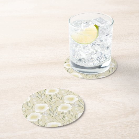 Elegant Bloesems Papier Onderzetter (Insitu)