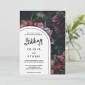 Elegant bloesems roze rozen Weddenschap Kaart (Staand voorkant)