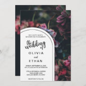 Elegant bloesems roze rozen Weddenschap Kaart (Voorkant / Achterkant)