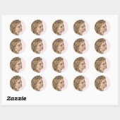 Elegant Blond Victoriaans vrouw Mode Ronde Sticker (Vel)