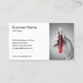 Elegant Blood Sample Health Service Visitekaartje (Voorkant)