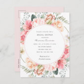 Elegant bloom bloem, tuinbloemen uitnodiging briefkaart (Voorkant / Achterkant)