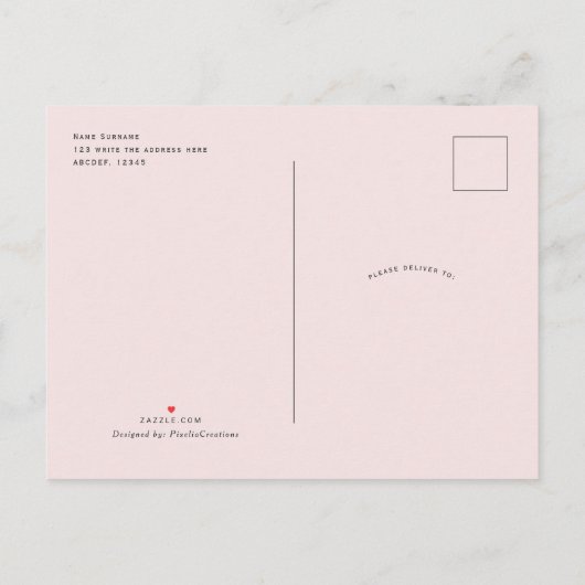 Elegant bloom bloem, tuinbloemen uitnodiging briefkaart (Achterkant)