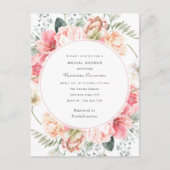 Elegant bloom bloem, tuinbloemen uitnodiging briefkaart (Voorkant)