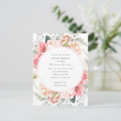 Elegant bloom bloem, tuinbloemen uitnodiging briefkaart (Staand voorkant)