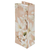 "Elegant Bloom Wine Bag" Wijn Cadeautas (Achterkant Gekanteld)