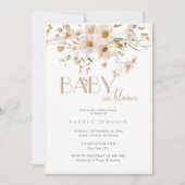 Elegant Blooming Bloemenmeisje Baby shower Kaart (Voorkant)