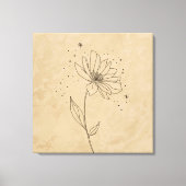 Elegant Blooming Flower Art Print | Minimalist  (Voorkant)