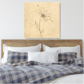 Elegant Blooming Flower Art Print | Minimalist  (Insitu (Slaapkamer))