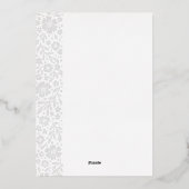 Elegant blooming lijst bruiloft folie voor folie uitnodiging (Achterkant)