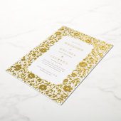 Elegant blooming lijst bruiloft folie voor folie uitnodiging (Gedraaid)