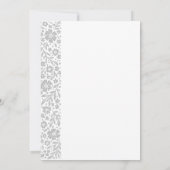 Elegant blooming lijst bruiloft uitnodiging Rood R (Achterkant)