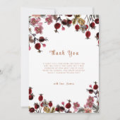 Elegant Blooming Wildflower Berry Baby shower Bedankkaart (Voorkant)