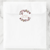Elegant Blooming Wildflower Berry Baby shower Ronde Sticker (Tas)