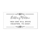 Elegant Blooms Floral Adres Zelfinktende Stempel (Design)