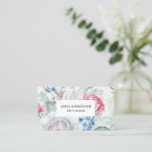 Elegant Blooms QR-code | Afspraak Visitekaartje (Staand voorkant)