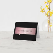 Elegant bloos Faux toenam de de Gouden Naam & Kaart (Gele Bloem)