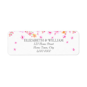 Elegant Blossom Adreslabel Etiket