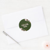 Elegant Blossom Patch Ronde Sticker (Envelop)