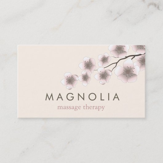 Elegant Blossom Pink Chic Zen Visitekaartje (Voorkant)