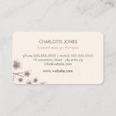 Elegant Blossom Pink Chic Zen Visitekaartje (Achterkant)