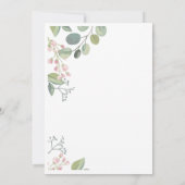 Elegant Blossom Waterverf Baby shower e-mail Kaart (Achterkant)