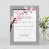 Elegant  Blossom Wedding Invite Kaart (Staand voorkant)