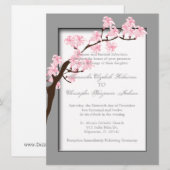 Elegant  Blossom Wedding Invite Kaart (Voorkant / Achterkant)